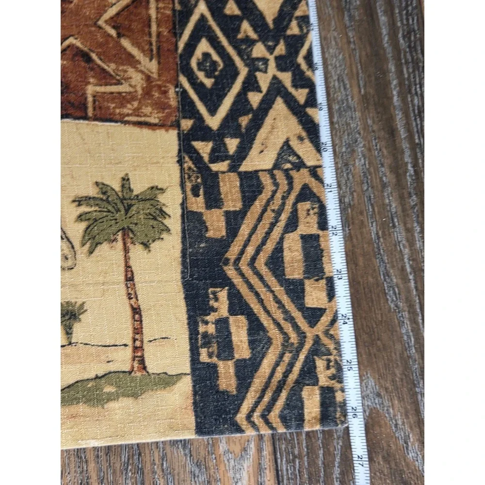 Vintage Dan River Safari Animal Print Pillow Shams Set of 2 Cotton Tribal 30x26
